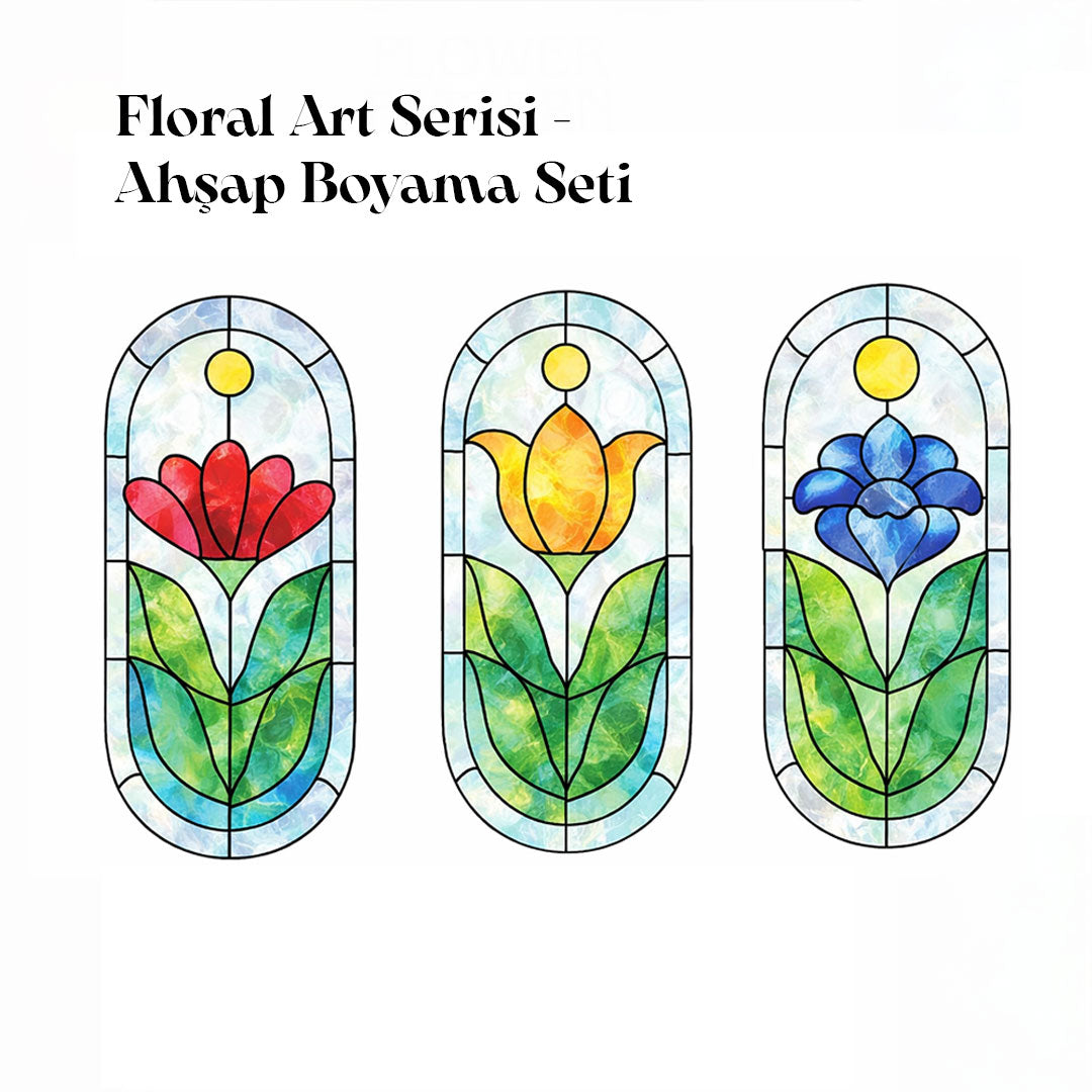 Flora Art Ahşap Tasarım Seti | 3’lü Oval Panel