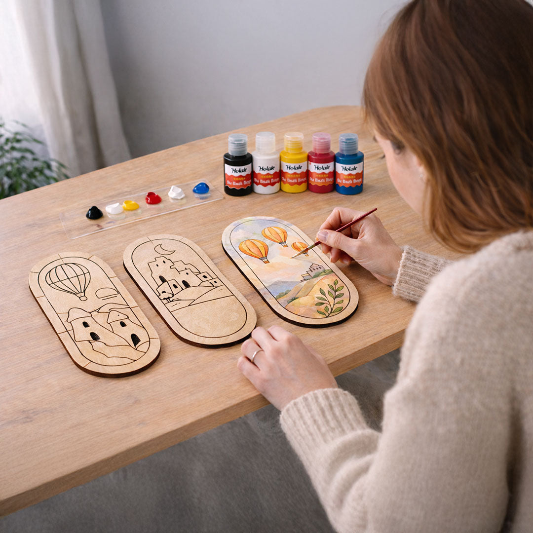 Kapadokya Serisi – 3’lü Ahşap Boyama Seti