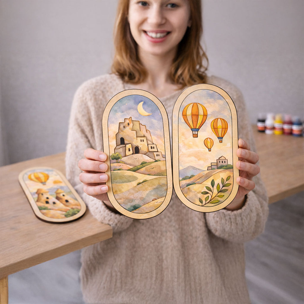 Kapadokya Serisi – 3’lü Ahşap Boyama Seti