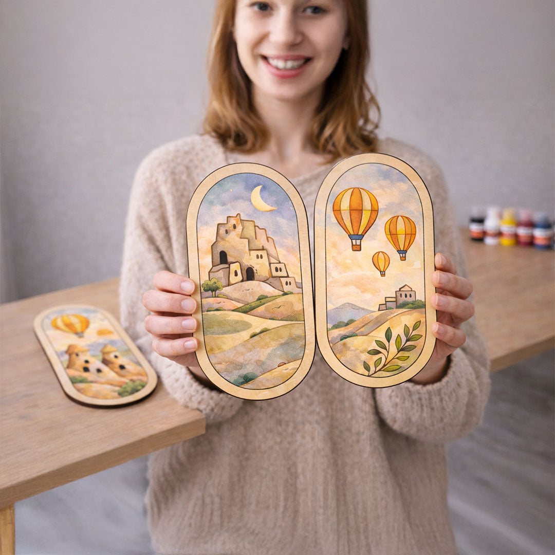Kapadokya Serisi – 3’lü Ahşap Boyama Seti