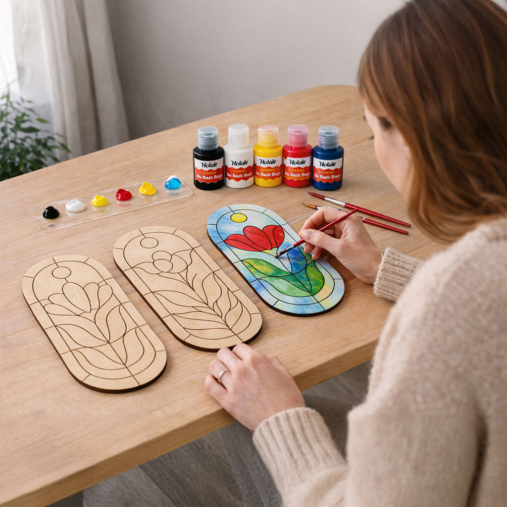 Flora Art Ahşap Tasarım Seti | 3’lü Oval Panel