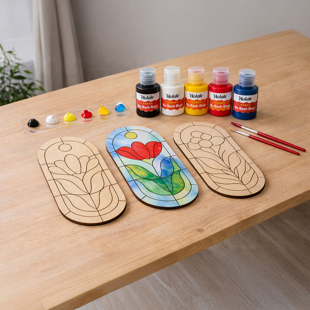 Flora Art Ahşap Tasarım Seti | 3’lü Oval Panel